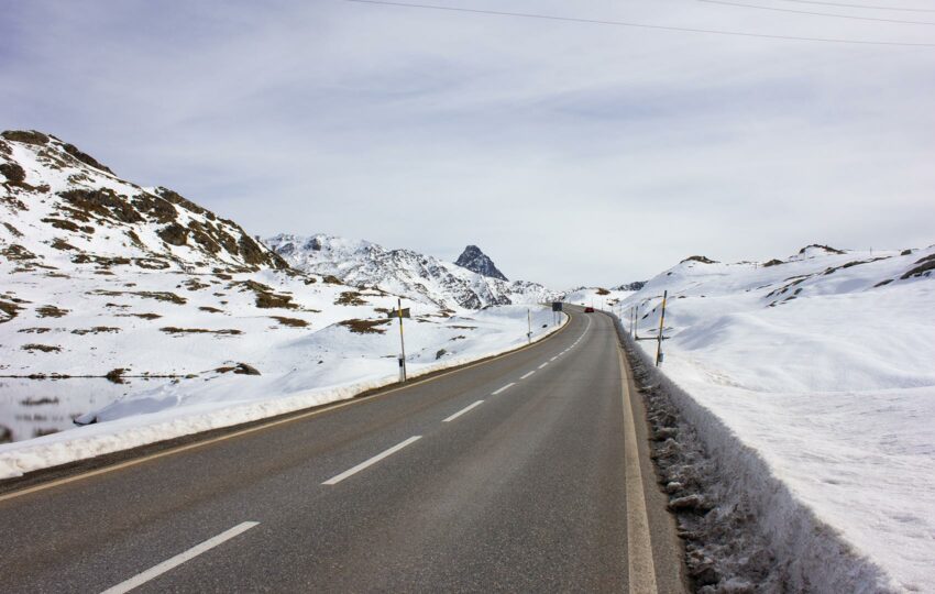 Bernina Pass winter landscape