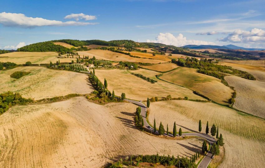 Classic car tour Tuscany -Val d'Orcia