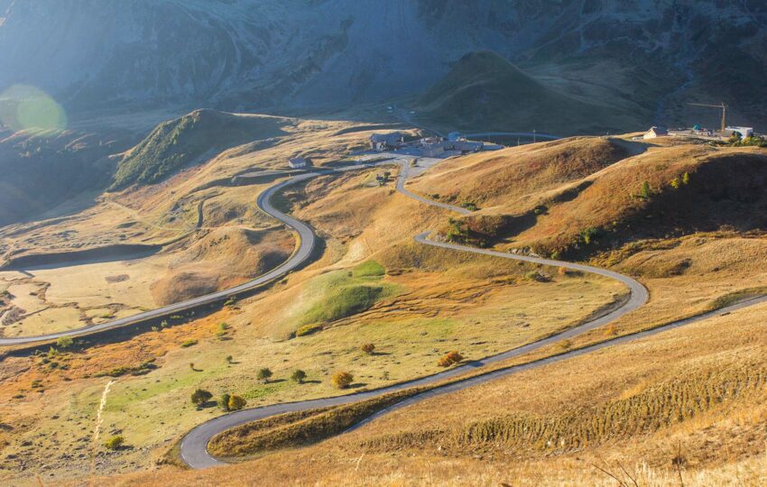 Col du Galibier hairpin bends