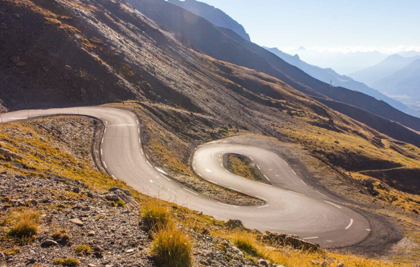 Col du Galibier hairpin corner