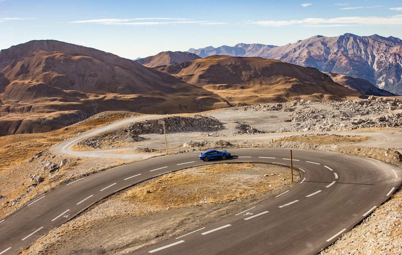 Col de la Bonette - Mountain pass in the French Alps, France