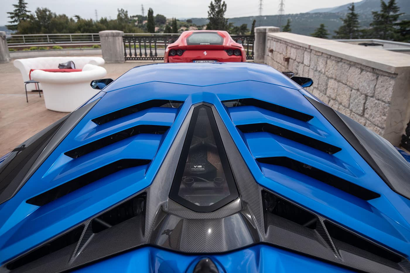 Lamborghini Aventador SVJ V12 engine