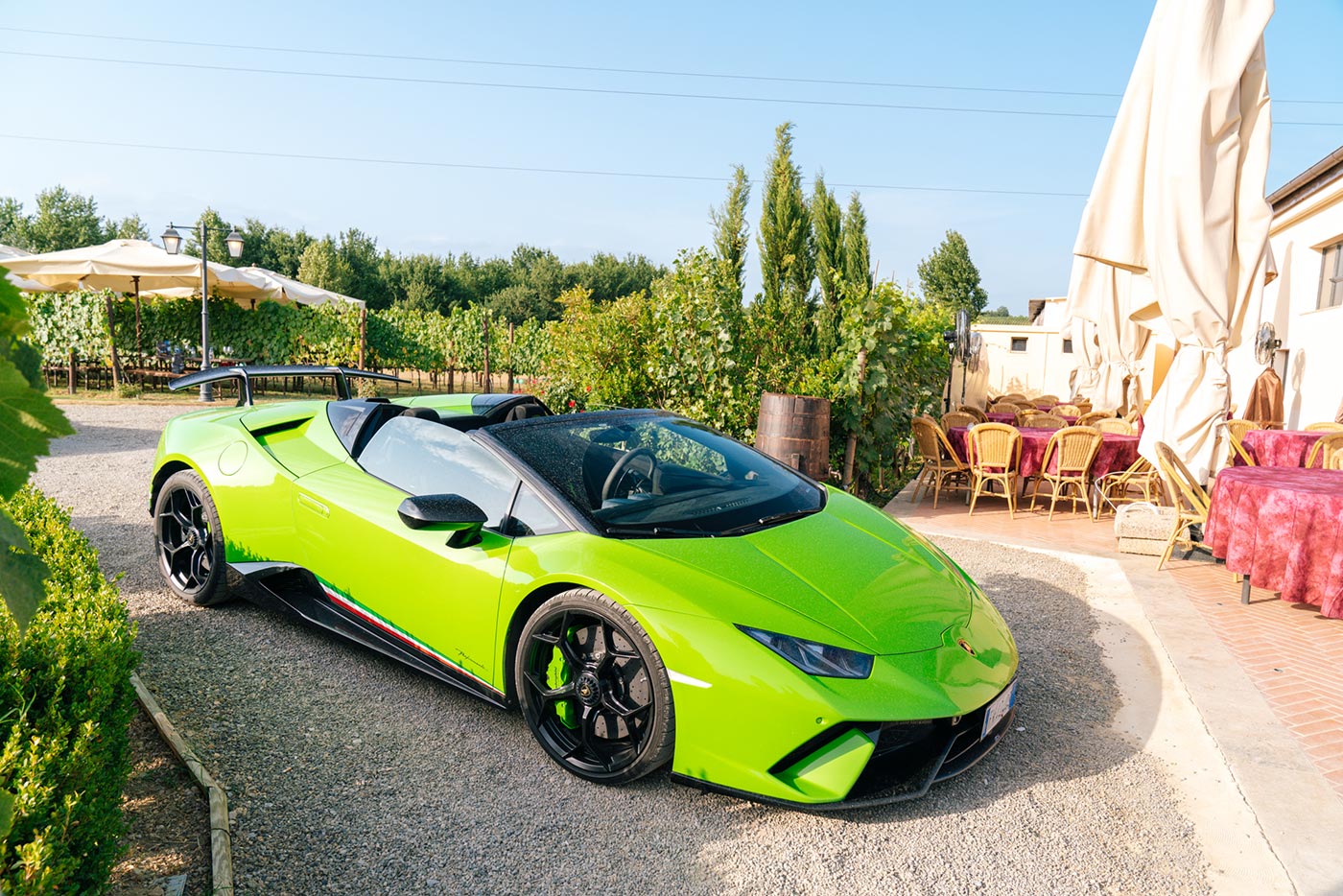 Rent a Lamborghini Huracan Performante Spyder Italy